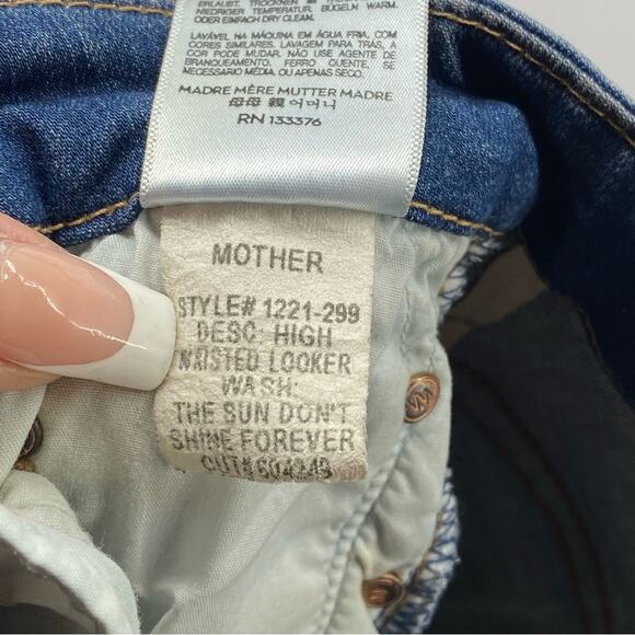 Mother High Waisted Looker Jeans The Sun Don’t Shine Forever Denim Skinny Sz 25 - Picture 8 of 12